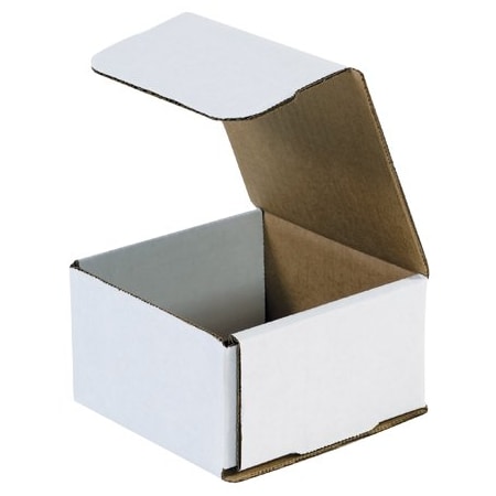 Bsc Preferred 4-3/8 x 4-3/8 x 2-1/2'' White Corrugated Mailers, 50PK BUY00024270
